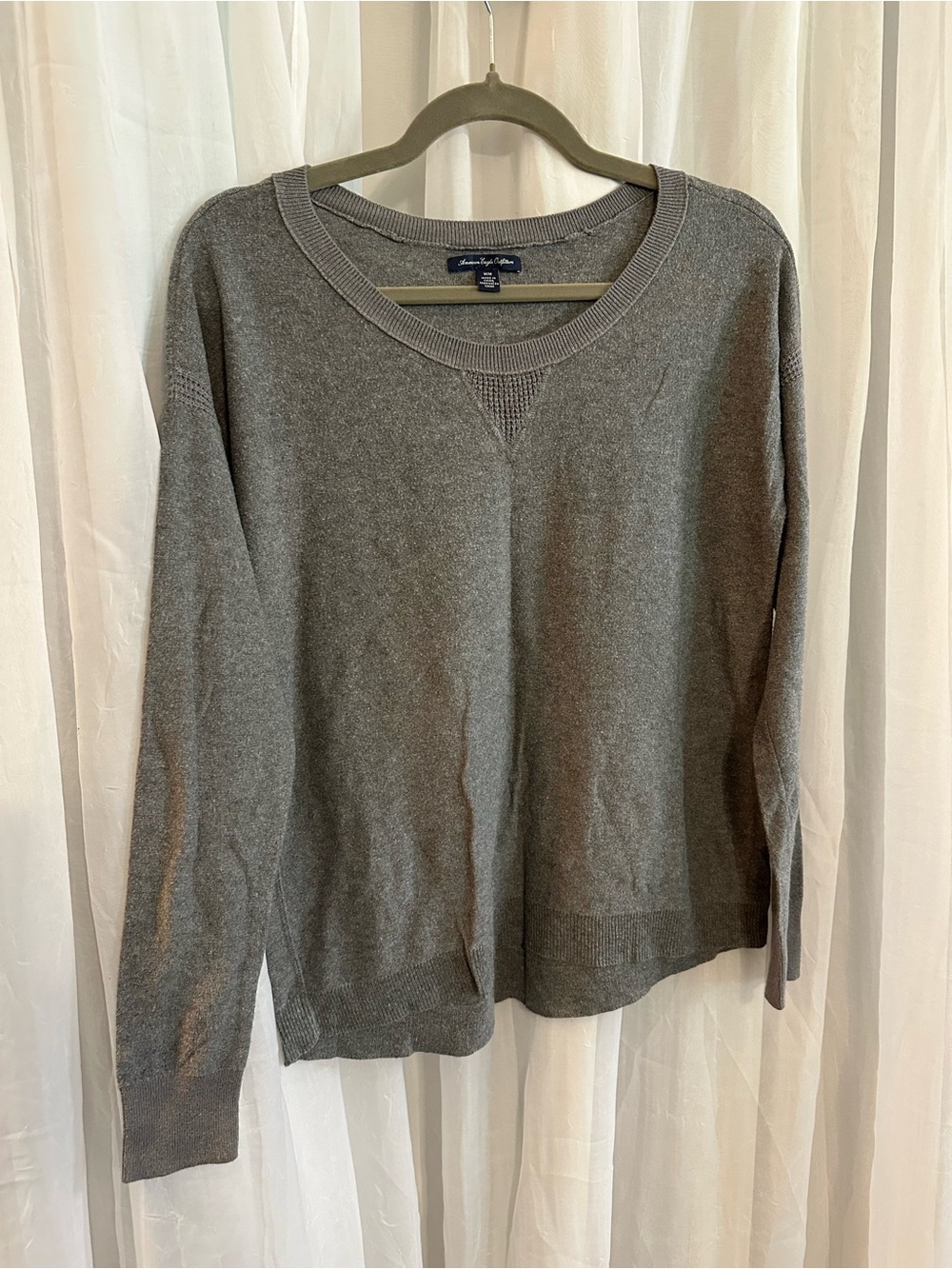 American Eagle Outfitters Charcoal Crewneck Sweater
